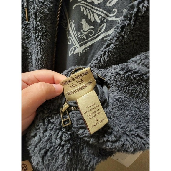 Artisans The Art Of Apparel Tao's Sherpa Vest, Blue Size Small - Picture 7 of 9